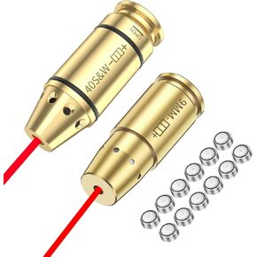 Bore Sight Kit 9mm and Bore Sight for .40S&W Red Dot Boresighter Laser Sight with Sets Batteries