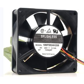 for 109P0924H208 24V 0.14A 3.36W 3000RPM 30DBA 92X92X25MM 3-Wire Cooling Fan