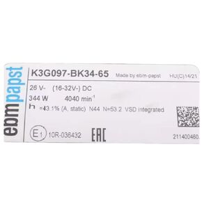 K3G097-BK34-65 26V 344W 4040RPM coolig Fan