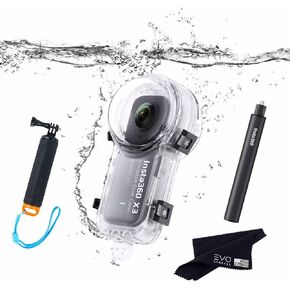 Insta360 X3 Invisible Dive Case with Invisible Selfie Stick (New) - Waterproof Up to 50m (164ft)