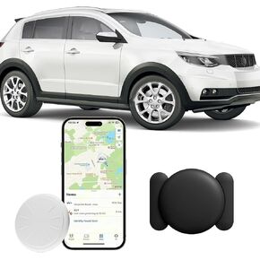 جهاز تعقب للسيارات ، 1pcs GPS Car Tracker-No Monthly رسوم سيارات يعمل مع Find My (iOS Only) ، GPS Tracker للمركبات ، Mini Hidden Car Tracker مع حالة مغناطيسية