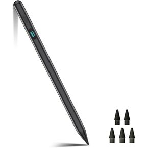 iPad Pencil with Magnetic&5 Extra Tips,USB-C Faster Charge,Stylus Pen Compatible with iPad 6-11th/A16,Air M3/M2/3-5th,Pro M4/11/12.9/13inch,Mini 5th-7th/A17Pro (White)