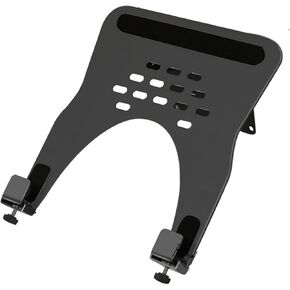 LP-1 Aluminum 10-16" Universal Notebook Bracket Laptop Holder Cooling Hole 75x75 100x100 Monitor Mount pad clampTray Black White(White)