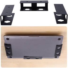 Metal Laptop Storage Mount, Under Desk Holder for Laptops, Keyboards, and Cable Boxes