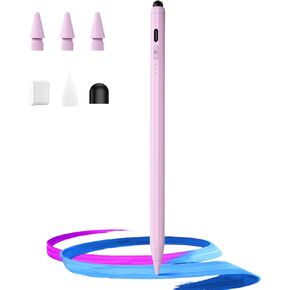 Stylus Pen for iPad(2025-2018),13 mins Fast Charge Pencil with Tilt Sensitivity and Palm Rejection for iPad A16/10/9/8/7/6,Air 13"/11"/M3/M2/5/4/3,Pro 11"/13"/12.9"/M4/M2/M1,Mini 7/6/5,White