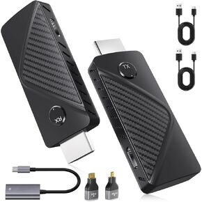 Wireless HDMI Transmitter and Receiver, Temracha 1080P Plug & Play Portable Adapter, Supports 2.4/5GHz for Streaming Video up to 100FT, Ideal for Laptop/PC/TV Box
