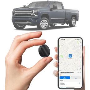 GPS Tracker for Vehicles - No Monthly Fee, Real-Time Tracking, Smallest Magnetic GPS Tracker for Car, Motorcycle, Truck, Easy Installation, Anti-Theft Micro GPS Tracking Device with Free App
