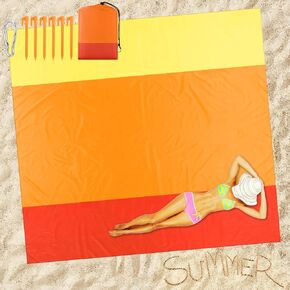 Drydiet Extra Large Beach Blanket Sandproof Waterproof 10 x 9 ft Beach Mat for 2-8 Adults Oversized Quick Drying Outdoor Picnic Blanket Lightweight Sand Free Mat for Travel Camping Hiking(Yellow) in Saudi Arabia
