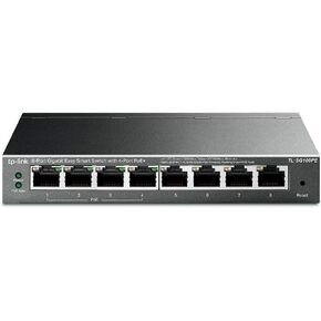 TP-Link TL-SG108PE 8-Port Gigabit Web Managed Easy Smart Ethernet PoE Switch (4 PoE Ports, 55 Watt Budget)