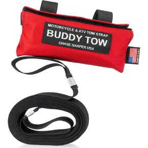 9150 - Buddy Tow - Tough Military Spec Nylon Bobbing (5500 رطل اختبار) 12 '× 1.5 " - أحمر