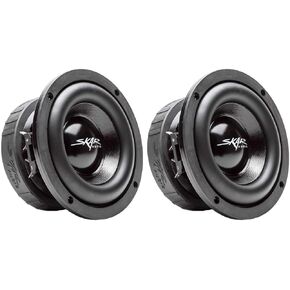 (2) Skar Audio EVL-65 D4 6.5" 400 Watt Max Power Dual 4 Ohm Car Subwoofers, Pair of 2, BNDLE-EVL-65D4x2