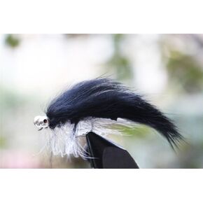 20 PCS/Lot Black Zonker Streamers Salmon Trout Fly Fishing Flies Lures Size 2# 4# 6#