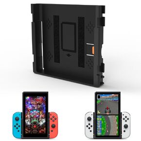 Portrait Mode Flip Grip Compatible with Nintendo Switch OLED – Vertical Orientation Handheld Accessory, Works with Joy-Con Grips Stand