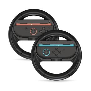 Younik 6 in 1 Switch 2 Accessories Bundle with 2 PCS Steering Wheel, 2 PCS J-con Grip and 2PCS Wrist Strap for NS Switch 2 (2025), Game Accessories for Family and Friends Gatherings in Saudi Arabia
