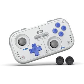 IINE Retro Pocket Wireless Game Controller – Compact Gamepad with Hall Effect Joysticks, Customizable Buttons, 1000Hz Polling Rate – Compatible with PC, Mobile, Steam Deck, Tablet, Handheld Consoles (Grey)