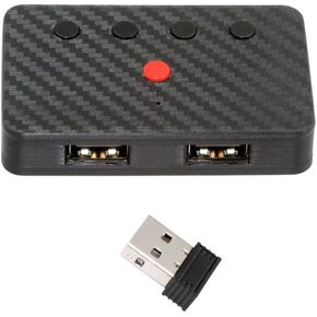chenyang Dual Port USB to Bluetooth 5.3 Adapter with 2.4G Receiver for Conversion Wired Keyboard and Mouse to Wireless for Phone/Tablet/Computer