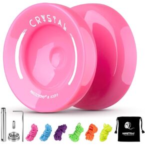 MAGICYOYO K2 Crystal Yoyo احترافية سريعة الاستجابة للأطفال المبتدئين، يويو ثنائي الغرض مع محمل يويو إضافي غير مستجيب للمتقدم + 12 خيط يويو + أداة إزالة + حقيبة تخزين (أخضر) in Kuwait