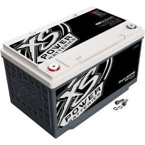 XS Power SB500-65 Super Capacitor Bank with M6 Terminal Hardware - 12 Volt 4000W 500 Farads UltraCapacitor for High-Power Car Audio Systems Or Engine Starting - 11 lbs, Ultra Lightweight