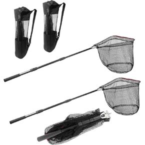 Fishing Net with Handle with Storage Bag,Portable Telescopic Fishing Net Telescoping Handle,Fish Net,Fishing Nets,Extend to 40-63 Inches for Kids Men Women