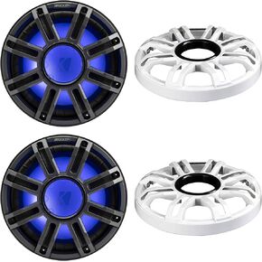 Kicker (2) 51MWF124 - MWF 12-Inch Premium Marine Subwoofer (Free-air) 4-ohm and 51MWG12W White Grill Bundle