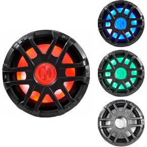 Memphis Audio MXA1244 500W 12" Dual 4 Ohm Marine Subwoofer with RGB LED Lights, UV-Resistant Build, Polypropylene Cone with Rubber Surround, Perfect for Boats, UTVs, Off-Road Vehicles & Sound Systems