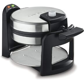 Cuisinart WAF-F30FR Round Flip Belgian Waffle Maker, Black/Silver - Certified Refurbished