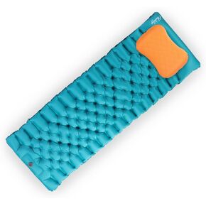 Self Inflating Sleeping Pad with Camping Pillow for Sleeping Easy to Use - Lightweight & Compact - 4-Season Camp Sleeping Mat and Pillow for Outdoor Activities, Camping,Travel,Car,Tent(Green)