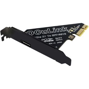 chenyang 4 Port Oculink to PCIe 4.0 X16 Adapter,SFF-8611/8612 to PCI Express Expansion Card Adapter with 12cm Slot Bracket