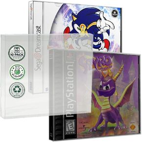 MALKO Video Game Protector Case Compatible with: PlayStation (PS1) Sega Dreamcast Neo Geo CD TurboGrafx-CD Games & Music CD Jewel Case | 10 Pack in Kuwait