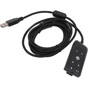 USB to 3.5mm Jack Audio Adapter, External Sound Card Converter for Kingston Hyper X Cloud II, Virtual 7.1 Surround Sound, USB Adapter for PS PC Laptop Stereo Headsets