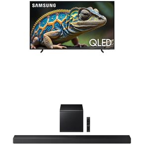Samsung 75-Inch Class QLED 4K Q60D Series Quantum HDR Smart TV w/Object Tracking Sound Lite (QN75Q60D, 2024 Model) Q-Series Soundbar HW-QS700F 3.1.2 ch Subwoofer (2025 Model)