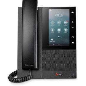 Poly CCX 505 IP Phone - Corded - Corded/Cordless - Bluetooth ، Wi -Fi - سطح المكتب ، قابلة للتركيب - أسود - 24 × خط إجمالي - VoIP - 5 "LCD - IEEE 802.11B/G/N - 2 X شبكة (RJ -45) - منافذ POE
