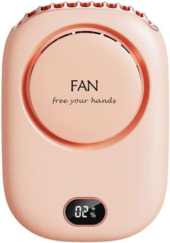 Personal Fan for Neck Portable USB Mini Fan with Lanyard 3 Speeds Digital Display Battery Powered Deluxe Necklace Fans for Running Working Cooking in Saudi Arabia