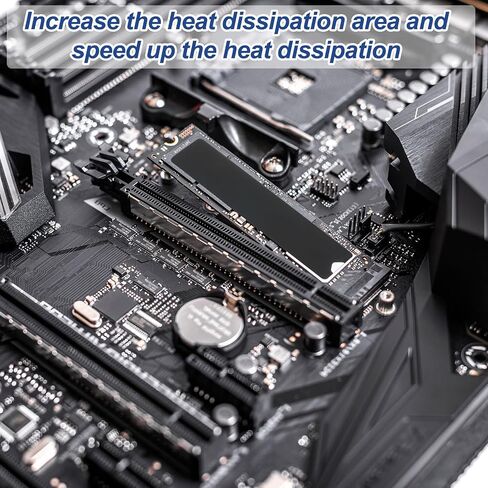 PATIKIL M.2 2280 Nvme SSD Heatsink 74x22x3mm, 4 Pcs Laptop Memory Heatsink Copper Cooling Thermal Pad Radiator Cooler for Laptops, Black in Saudi Arabia