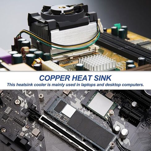 PATIKIL M.2 2280 Nvme SSD Heatsink 74x22x3mm, 4 Pcs Laptop Memory Heatsink Copper Cooling Thermal Pad Radiator Cooler for Laptops, Black in Saudi Arabia