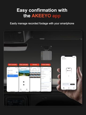 Dash Cam FHD 1080P Car Camera, AKEEYO WiFi Dash Camera for Cars,Mini Front Wireless Dash Cam with App,WDR Night Vision, G-Sensor,24H Parking Mode, Loop Recording, Dashcam Support 256GB Max in Saudi Arabia