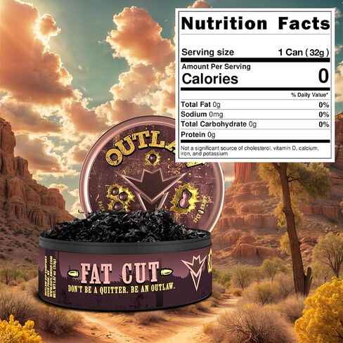 Outlaw Dip - Original - Fat Cut - 6 Pack - Tobacco & Nicotine Free Chew in Saudi Arabia