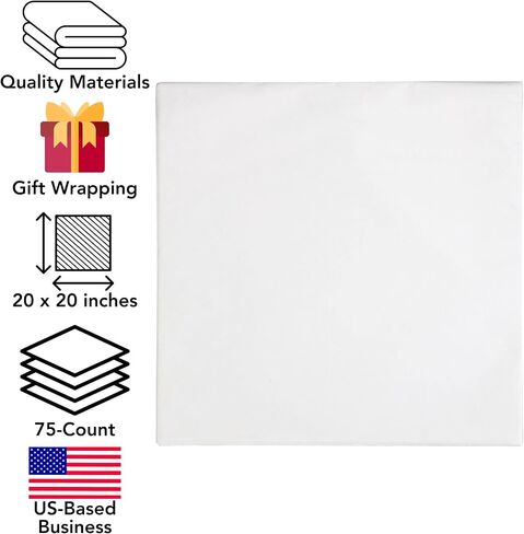 Iconikal Tissue Paper, White, 20 x 20-Inches, 75-Sheets in Kuwait