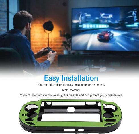 PS Vita 1000 Metal Case Cover, Aluminum Alloy Protective Hard Shell with Brushed Finish, Designed for PSV 1000 Console, Precise Cutouts, ABS Material, Compatible with,Please in Saudi Arabia