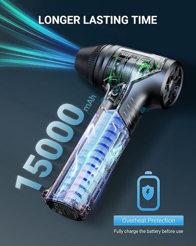 الهواء الكهربائي Duster-28.22oz السوق الحد الأقصى لضغط الرياح ، و duster super power cordless ، والمنفاخ المتين القابل للفرش in Kuwait