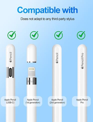 Replacement Tips for Apple Pencil Accessories - 8 Pack Mix Replacement Pencil Tips for Apple Pencil 2nd/ 1st Gen/USB-C/Pencil Pro in Kuwait