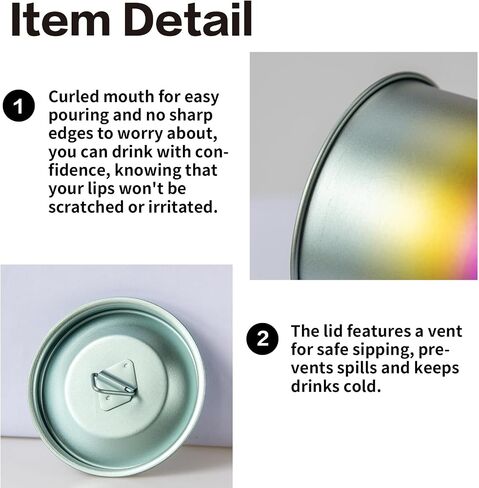 Titanium Camping Pot Mug 15oz (420ml) with Lid and Foldable Handle – Ultralight Camping Cup for Hiking, Backpacking, Outdoor Cooking, Blue in Saudi Arabia