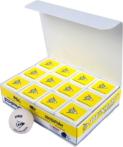 Dunlop Pro Glass Court Squash Ball, 12-Ball Box in Saudi Arabia