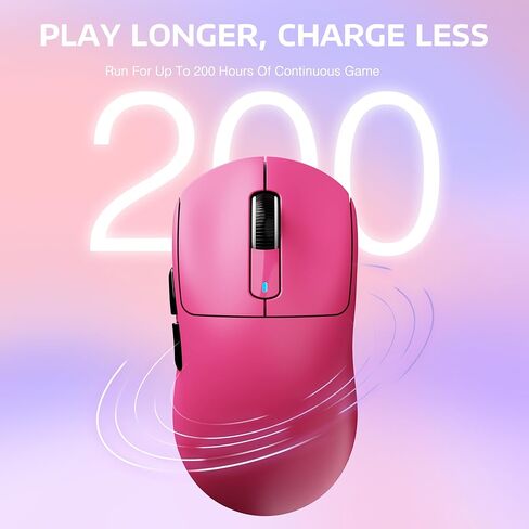 ATTACK SHARK X3 Lightweight Wireless Gaming Mouse with Tri-Mode 2.4G/USB-C Wired/Bluetooth,Up to 26K DPI, PAW3395 Optical Sensor,Kailh GM8.0 Switch,5 programmable Buttons for PC/Win/Mac(Berry Red) in Kuwait