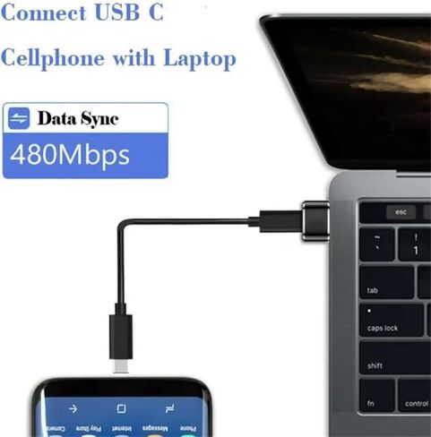 USB A to USB C Adapter Male - أنثى لـ iPhone 16 Charger Type C Converter لـ Apple Watch Ultra iWatch iPhone 7 8 9 10 14 13 Plus Pro Max Airpods iPad Car Samsung S25 (4 ، Red) in Kuwait