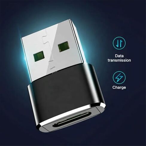 USB A to USB C Adapter Male - أنثى لـ iPhone 16 Charger Type C Converter لـ Apple Watch Ultra iWatch iPhone 7 8 9 10 14 13 Plus Pro Max Airpods iPad Car Samsung S25 (4 ، Red) in Kuwait
