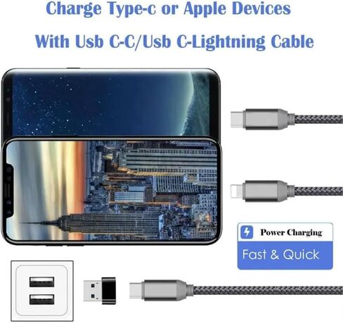 USB A to USB C Adapter Male - أنثى لـ iPhone 16 Charger Type C Converter لـ Apple Watch Ultra iWatch iPhone 7 8 9 10 14 13 Plus Pro Max Airpods iPad Car Samsung S25 (4 ، Red) in Kuwait