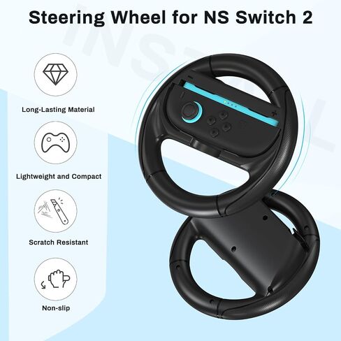 حزمة Younik 6 في 1 Switch 2 Associory Bundle مع عجلة قيادة 2 PCS ، و 2 PCS J-Con Grip وحزام معصم 2pcs لـ NS Switch 2 (2025) ، وملحقات اللعبة لتجمعات العائلة والأصدقاء in Saudi Arabia