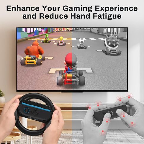 حزمة Younik 6 في 1 Switch 2 Associory Bundle مع عجلة قيادة 2 PCS ، و 2 PCS J-Con Grip وحزام معصم 2pcs لـ NS Switch 2 (2025) ، وملحقات اللعبة لتجمعات العائلة والأصدقاء in Saudi Arabia