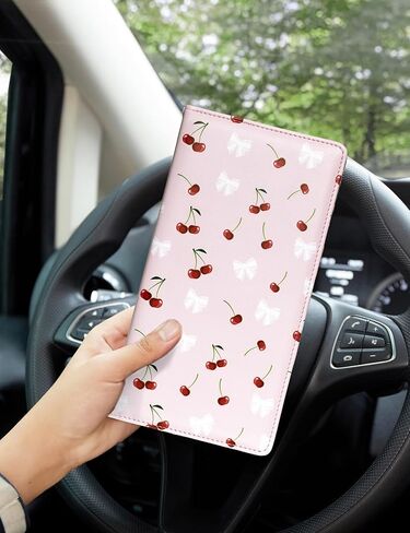 Mymazn Car Registration and Insurance Holder, PU Leather Insurance and Registration Holder with Magnetic Closure, Car Document Holder for Driver's License & Essential Documents (Iridescent Blue) in Kuwait